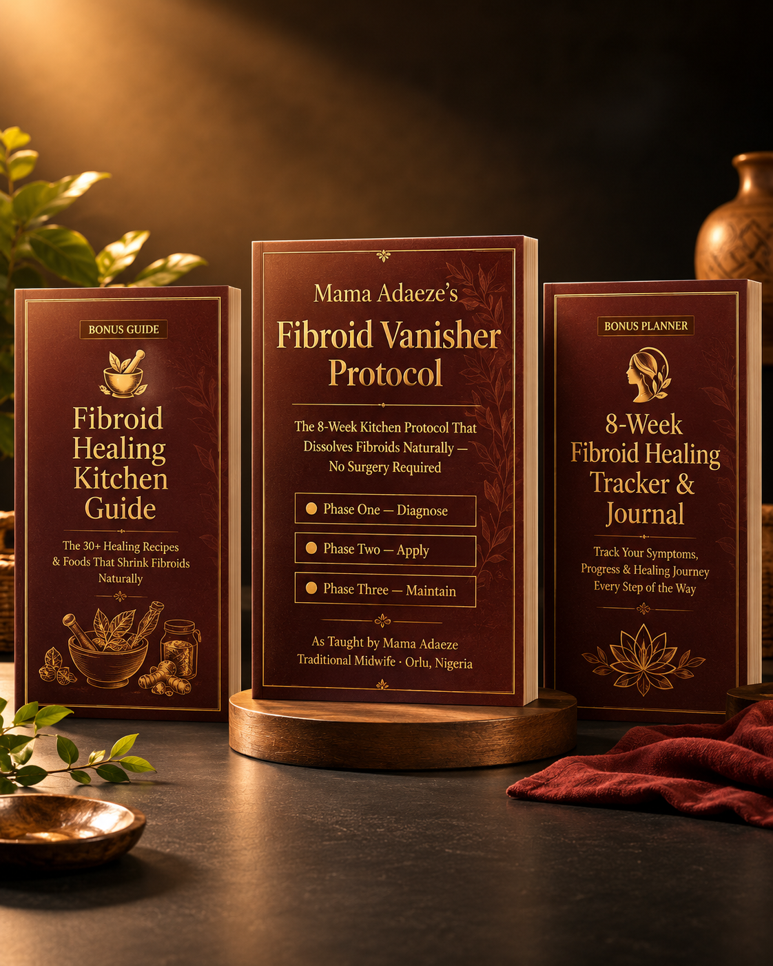 Full bundle — Mama Adaeze's Fibroid Vanisher Protocol and bonus guides